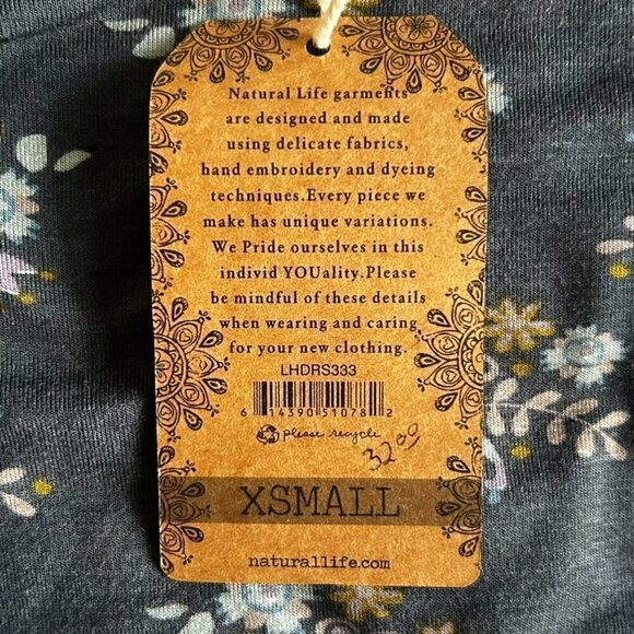 NWT Natural Life Women's Short Sleeve Floral Dress, Extra Small - Picture 6 of 6